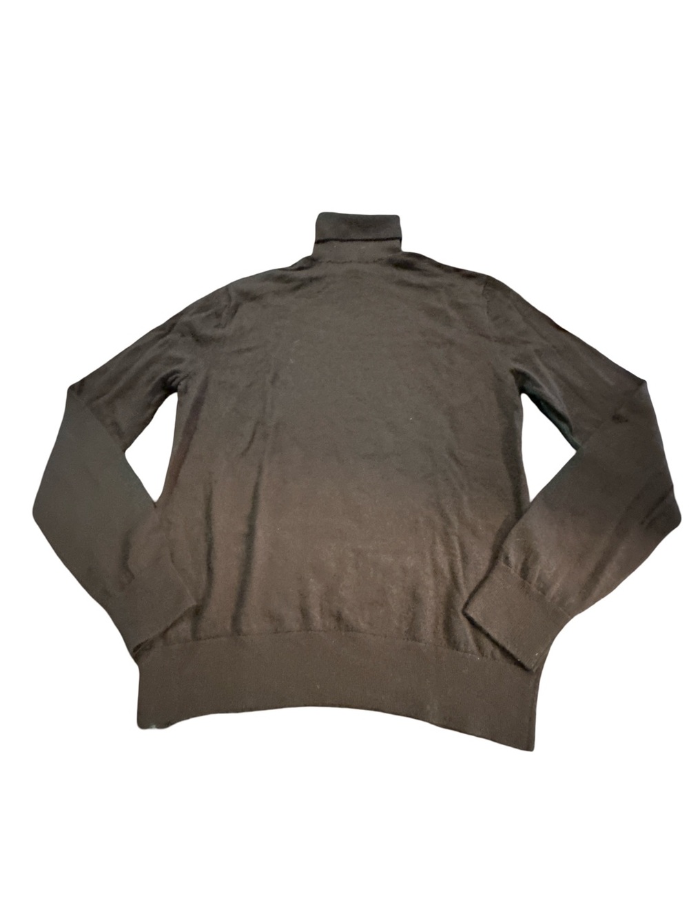 Banana Republic Preppy 100% Merino Wool Turtleneck Sweater Brown Med Minimalist